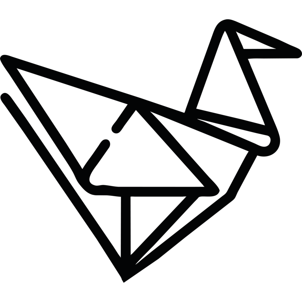 origami icon illustration isolated png