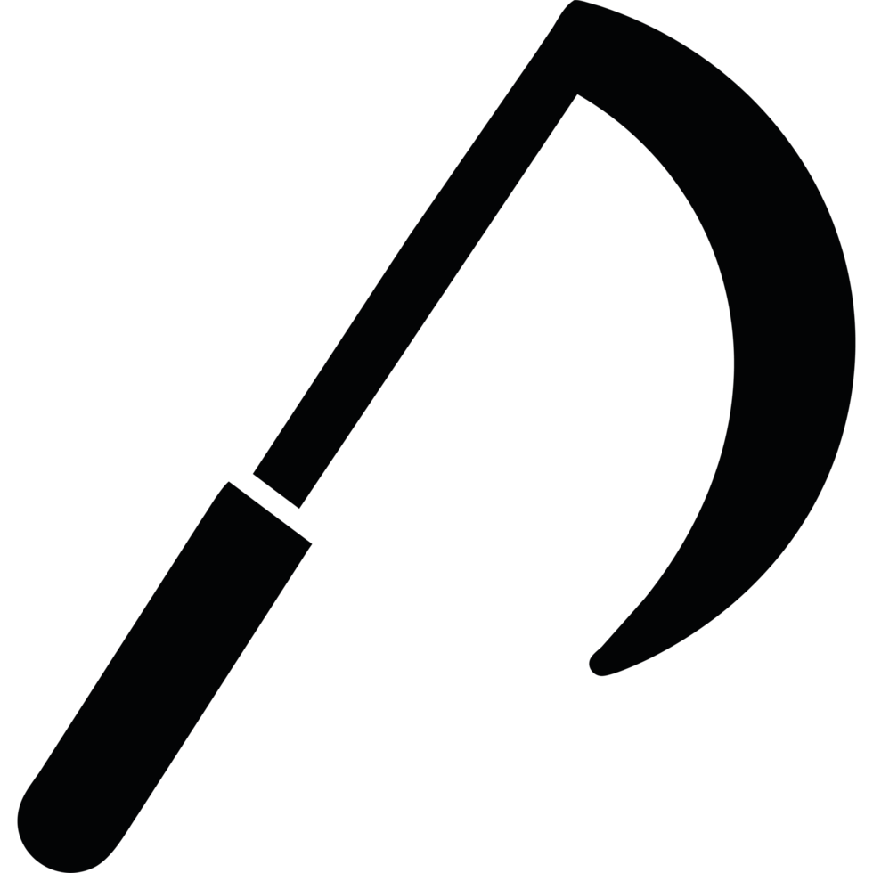 Sickle halloween silhouette style icon isolated png