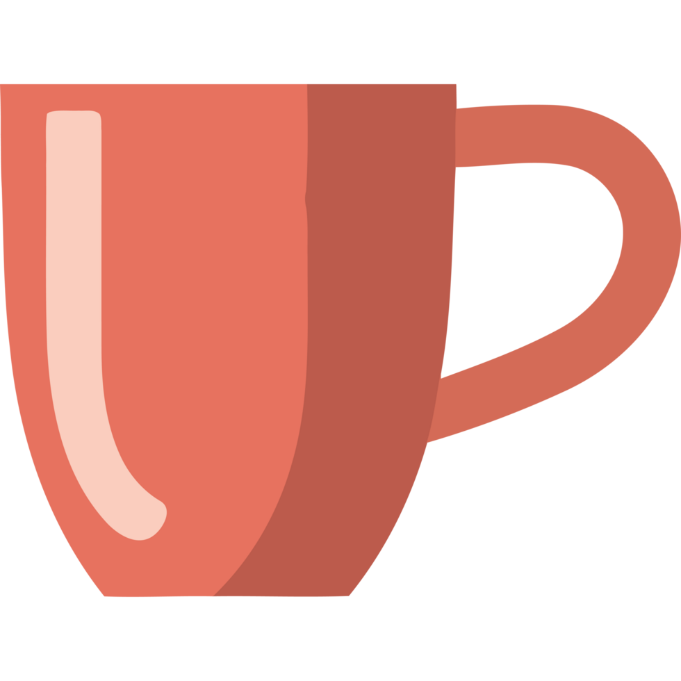 Red cup with a handle icon isolated png