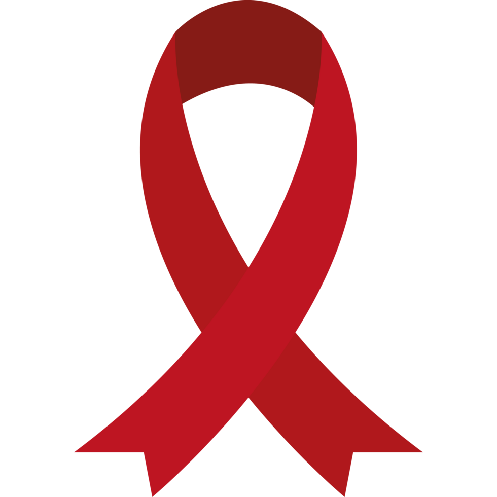 Red ribbon aids icon isolated png