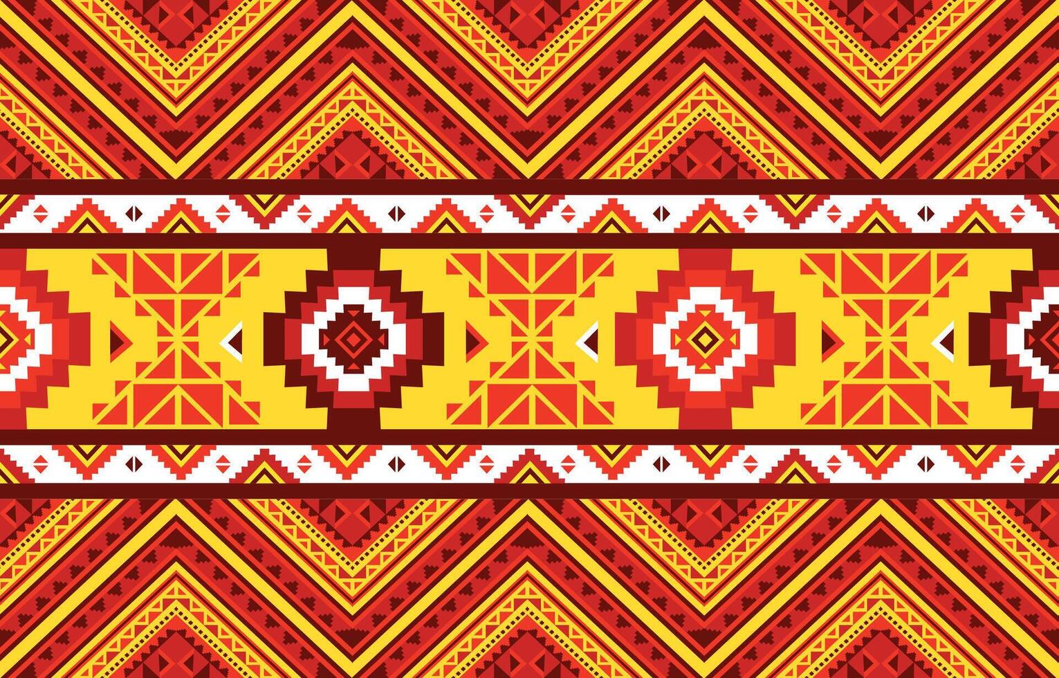 orange and red tone ethnic pattern inspired by southeast asia style vector