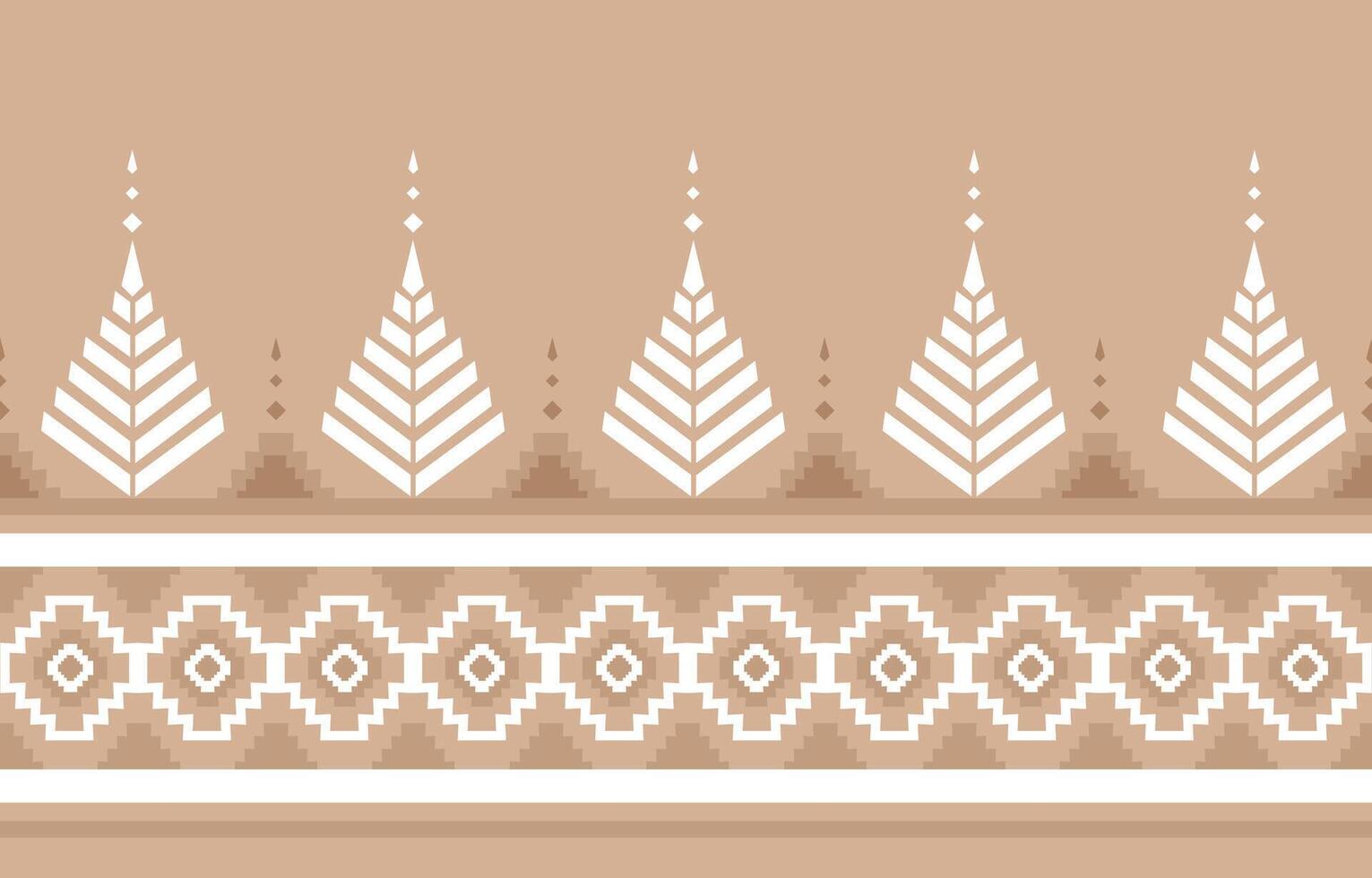 minimal indian american pattern border in nude color vector