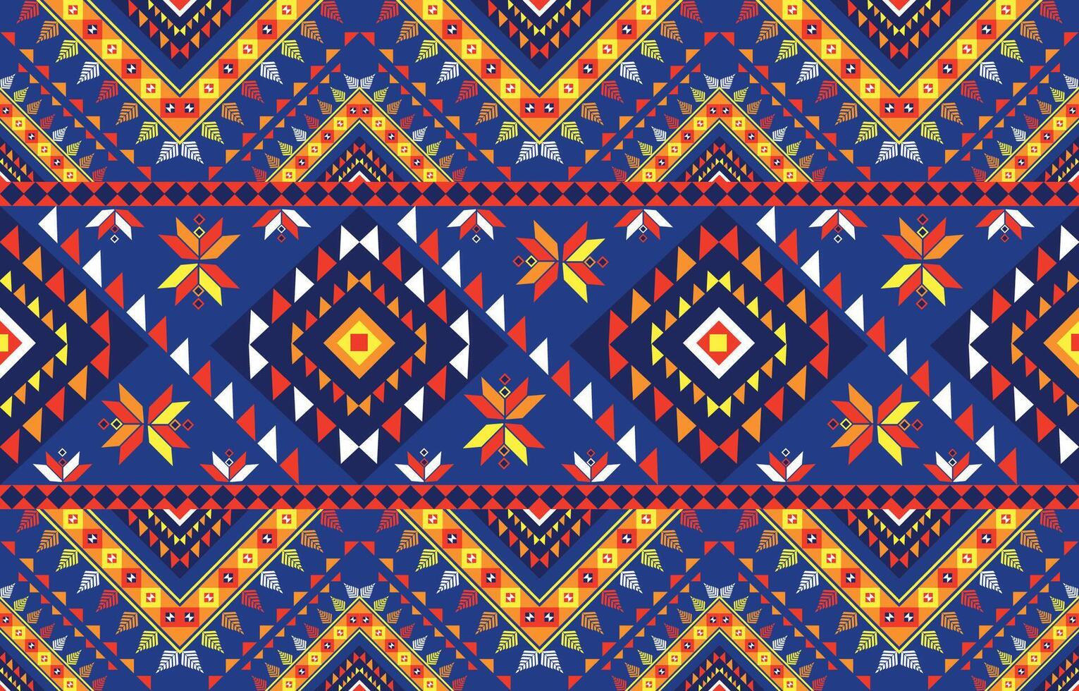 navy blue geometric pattern inspired by southeast asian ethnic pattern vector