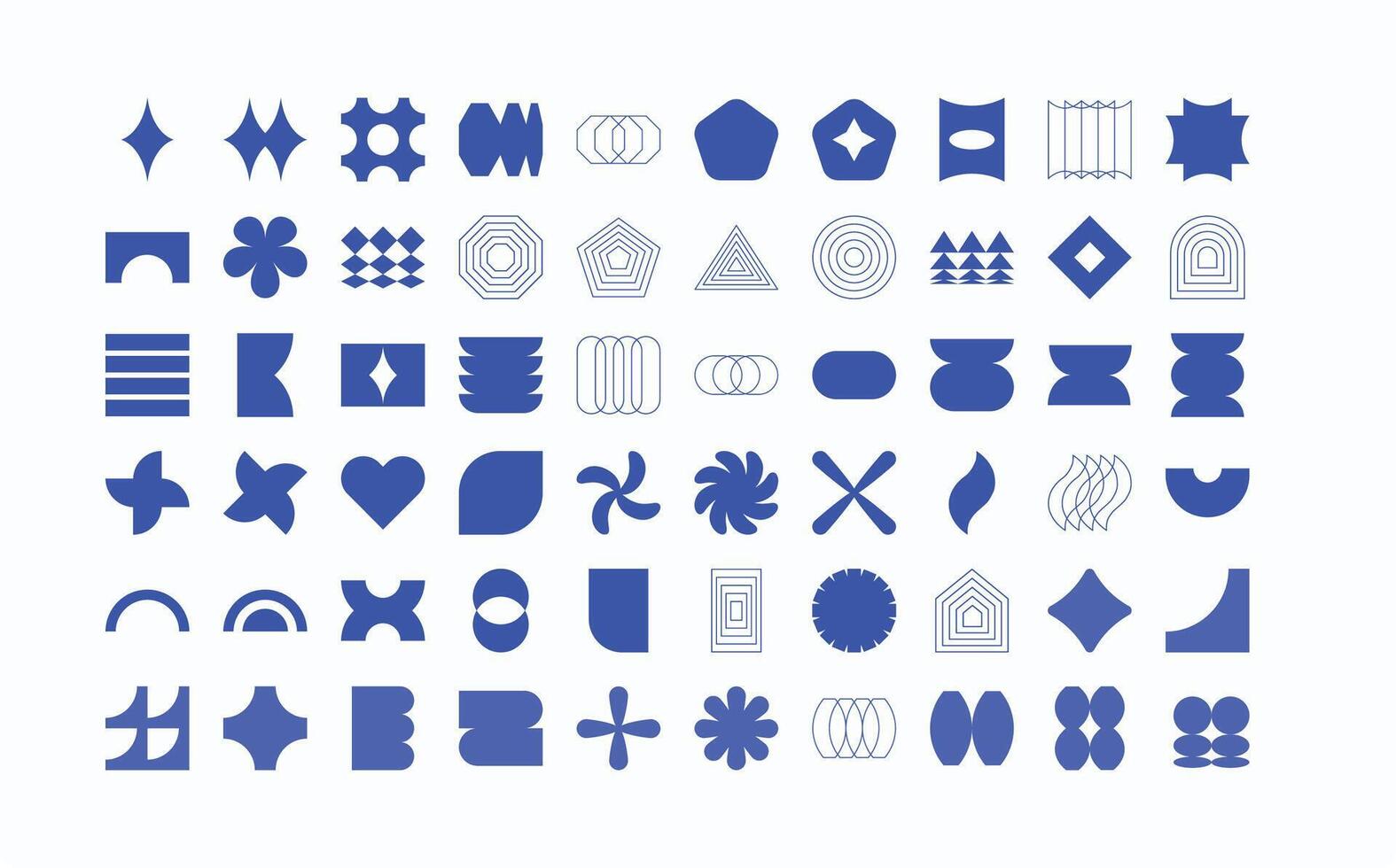Abstract Neo Brutalism Shapes Collectionfor Minimalist Design vector