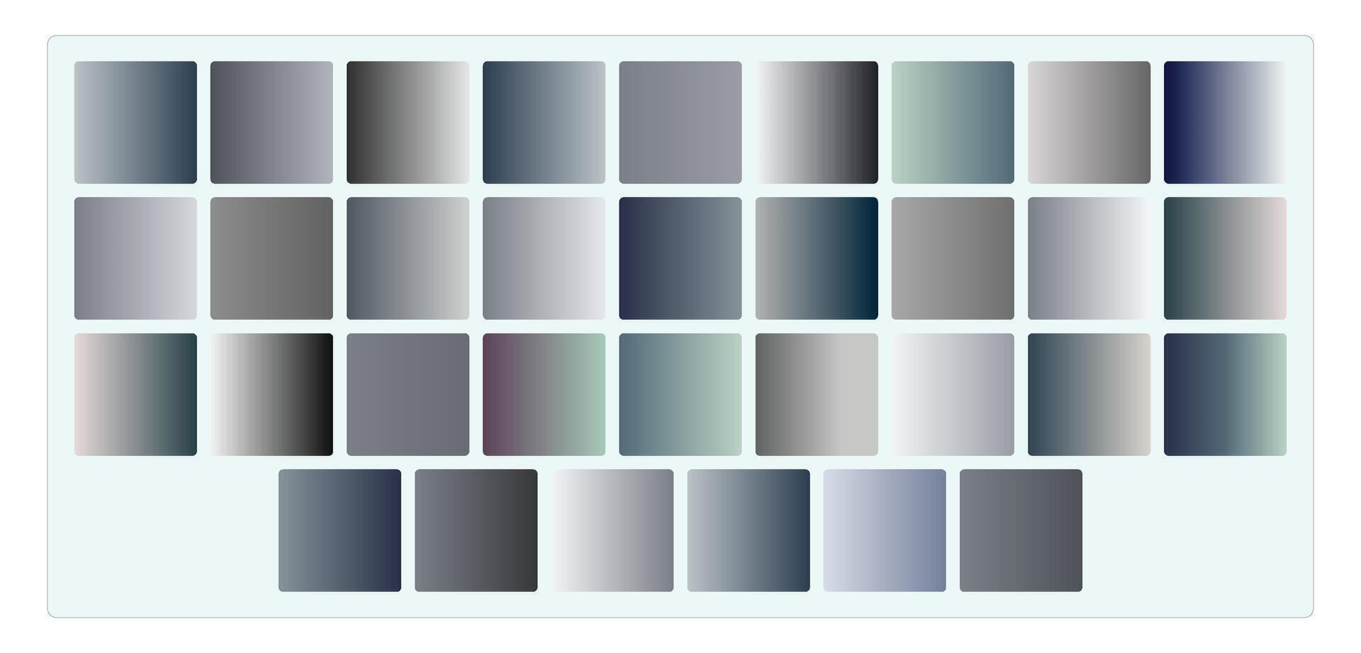 Set of 33 Grey Fully Editable Gradients vector