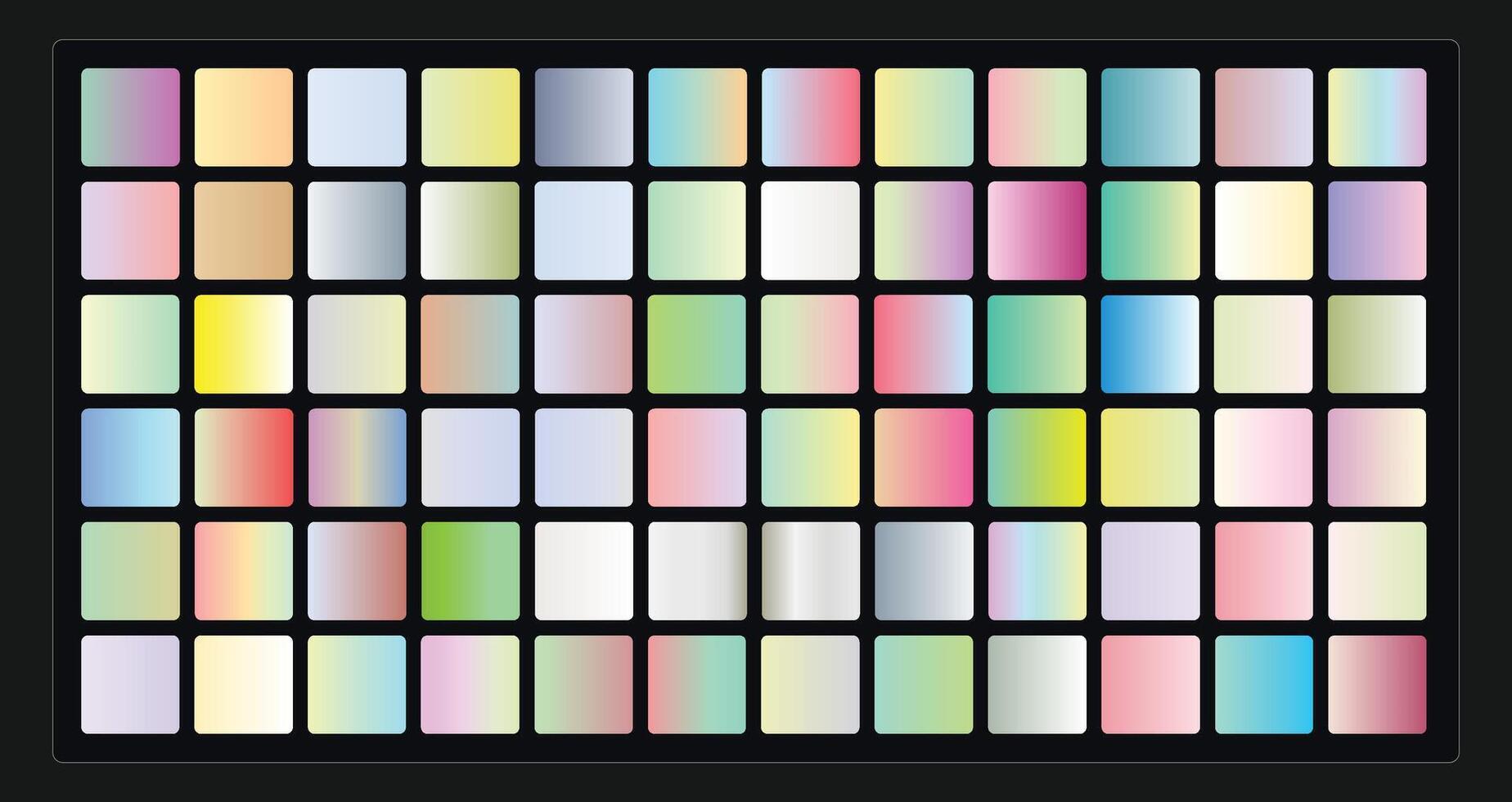 Set of 72 SoftLight Editable Gradients vector