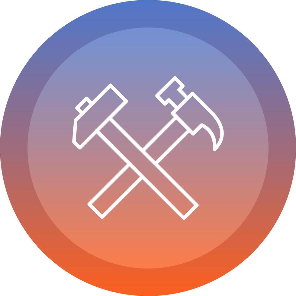 Crossed Hammers Icon Symbol Art Sign vector
