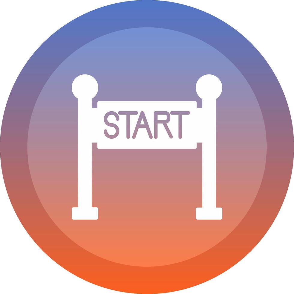 Start Line Icon Symbol Art Sign vector