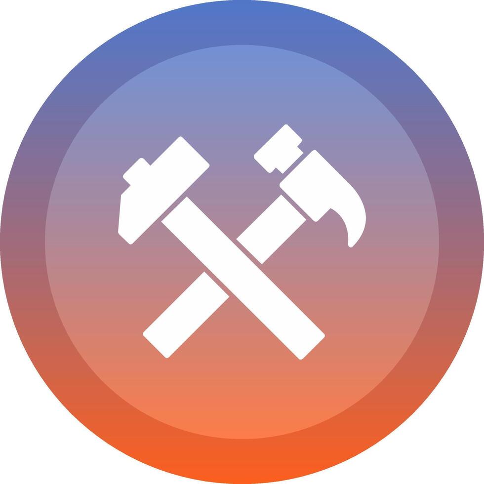 Crossed Hammers Creative Icon Symbol Art Sign vector