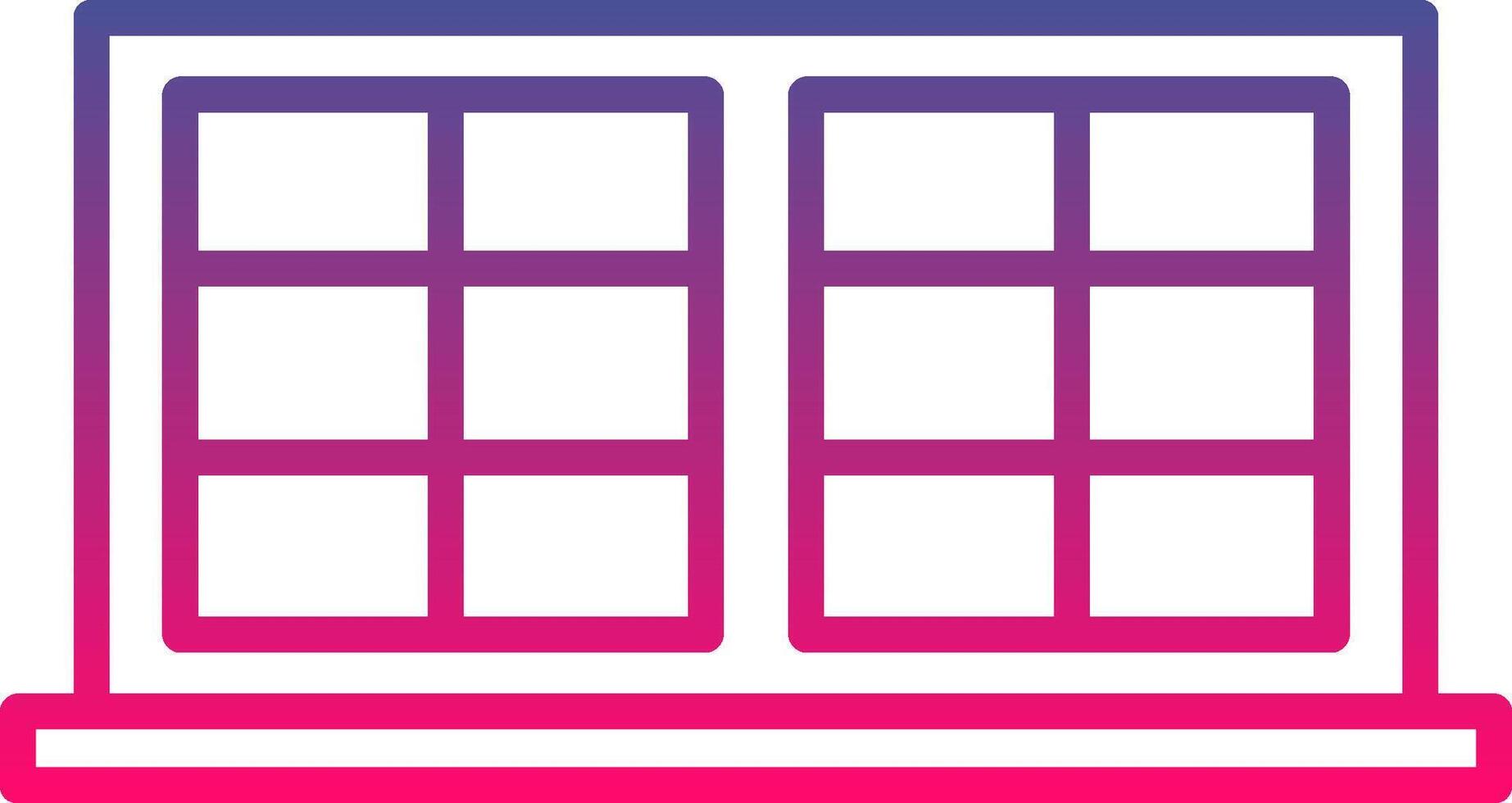 Window Icon Symbol Art Sign vector