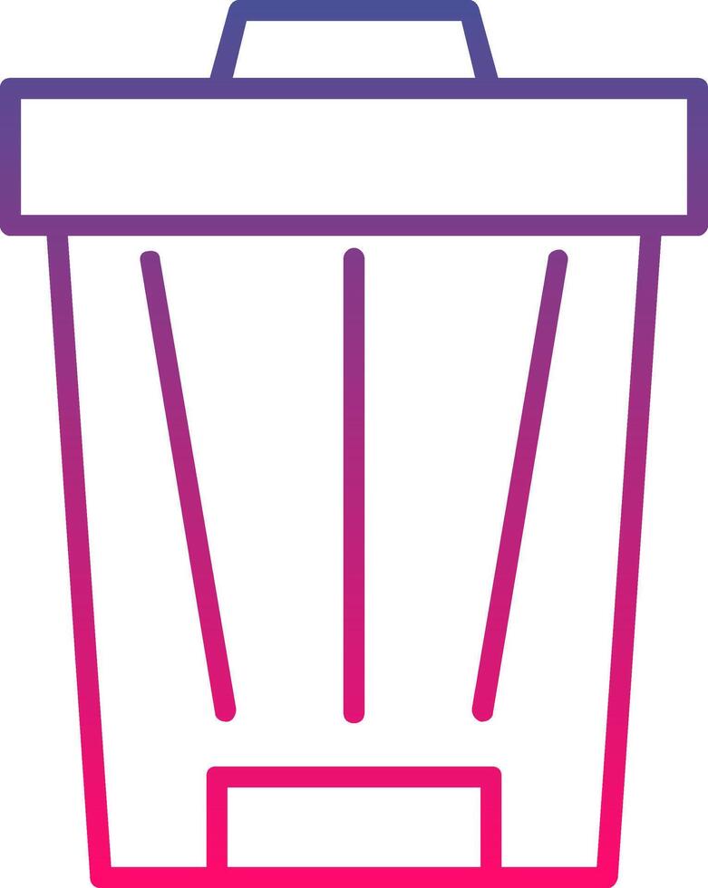 Trash Can Icon Symbol Art Sign vector