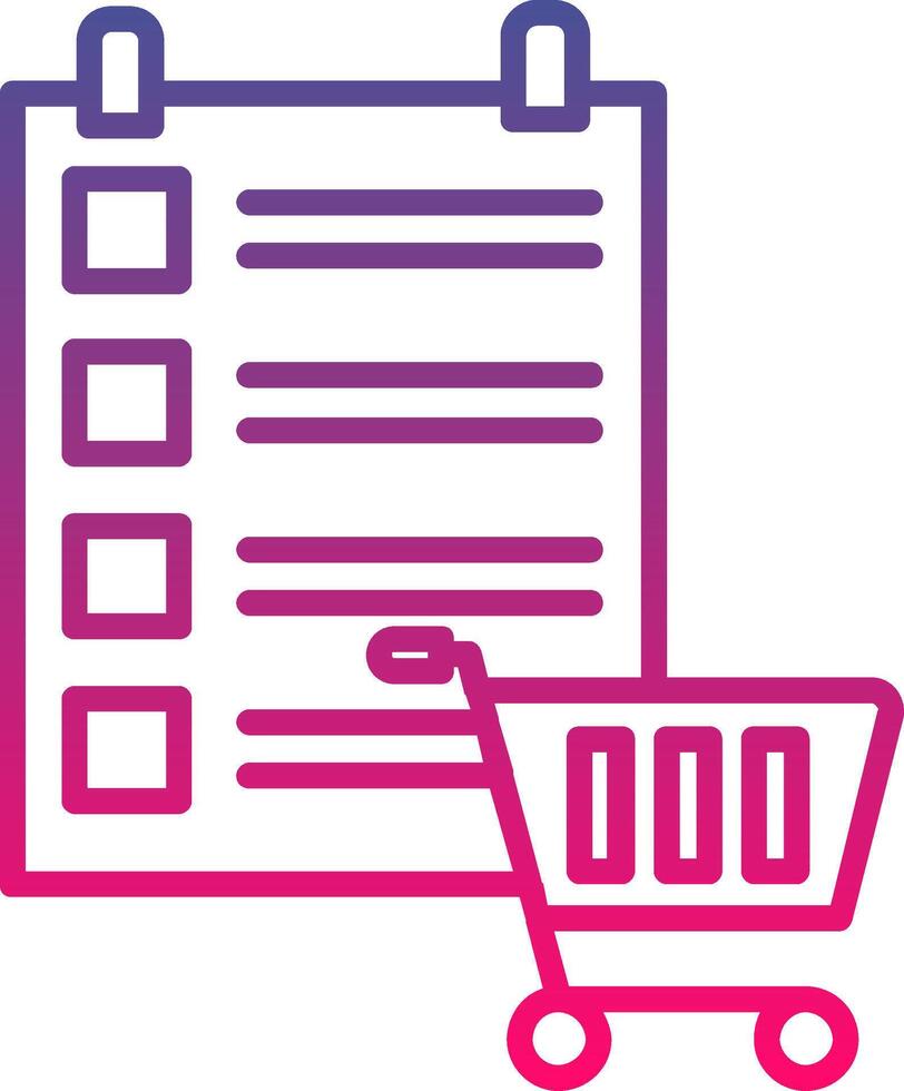 Shopping List Creative Icon Symbol Art Sign vector