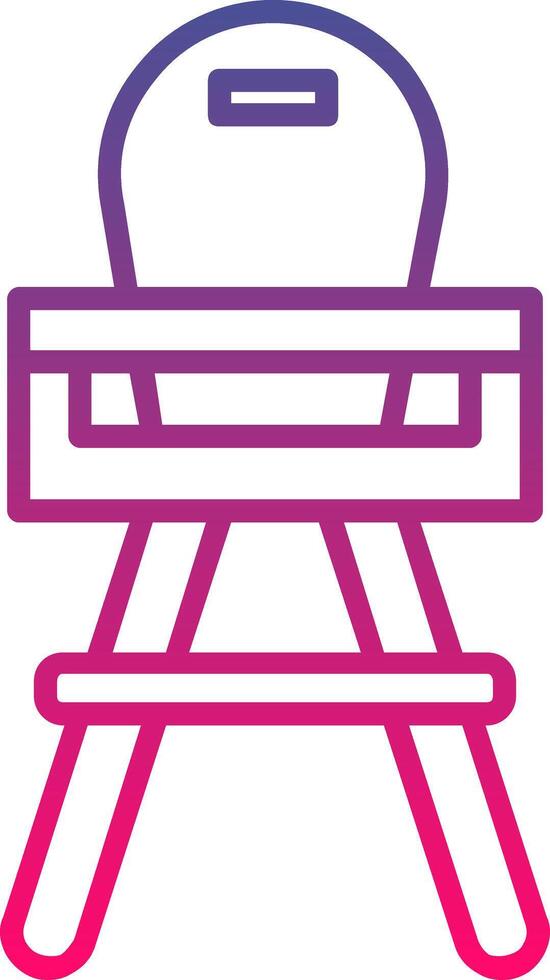 High Chair Icon Symbol Art Sign vector