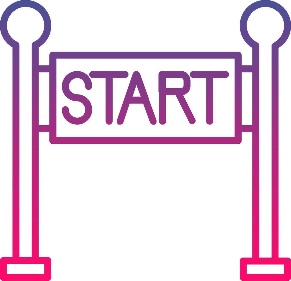 Start Line Creative Icon Symbol Art Sign vector