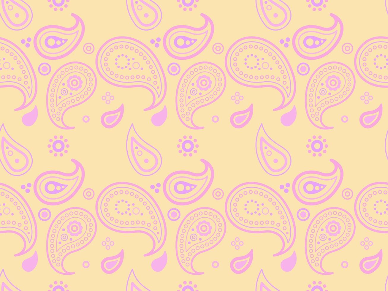 Surface indian on curled wrapping. Meditating repeat by paisley clothes. Image bohemian on western decoration. vector