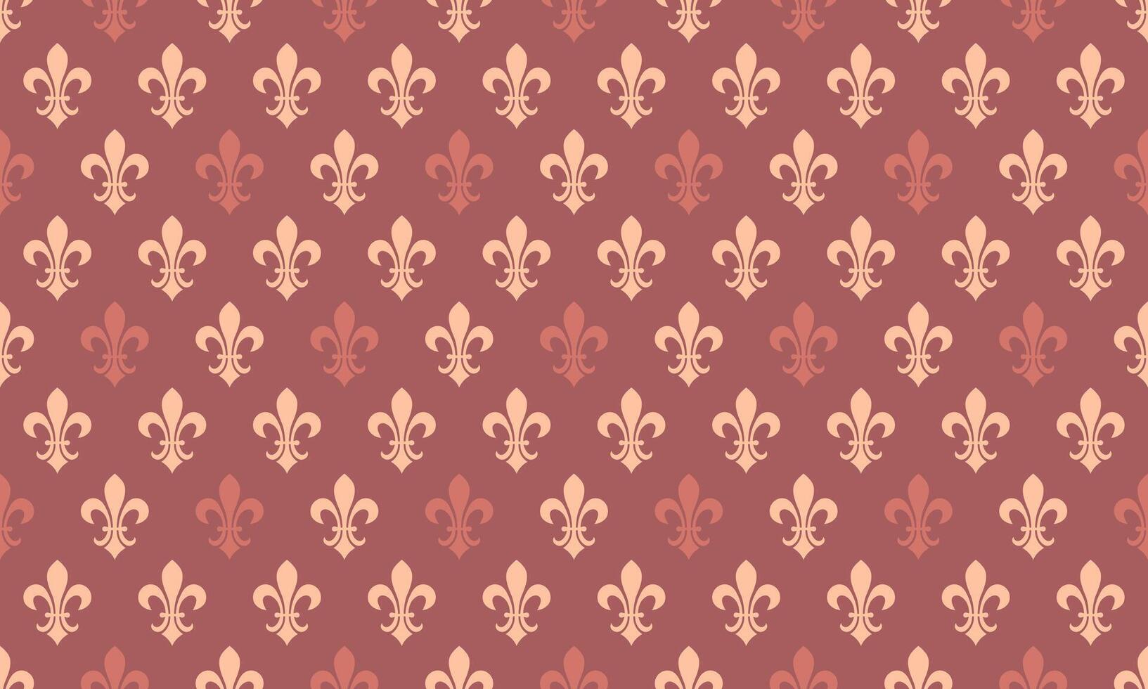 Symmetry 2025 as pattern monarchy. Revival antique queen fleur de lys. Fabric emblem of seamless pattern elegance. vector
