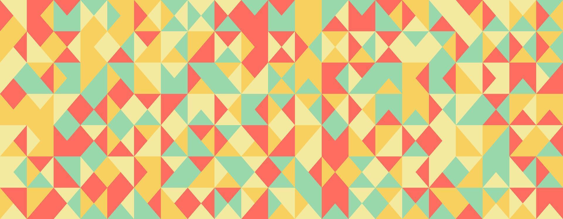 a colorful geometric pattern with triangles vector