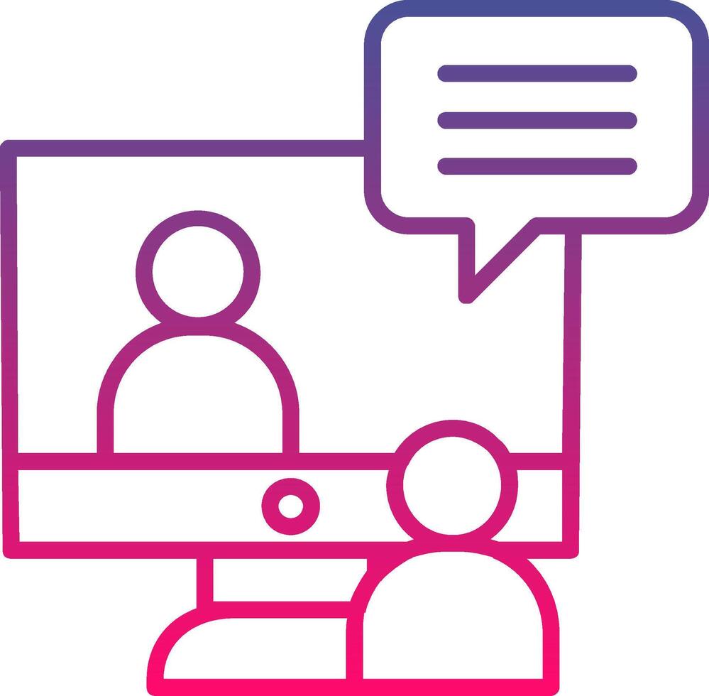 Online Interview Icon Symbol Art Sign vector