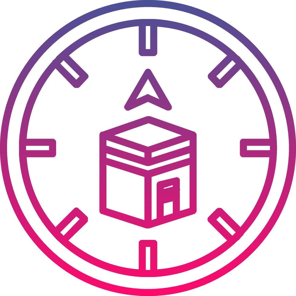 Qibla Icon Symbol Art Sign vector