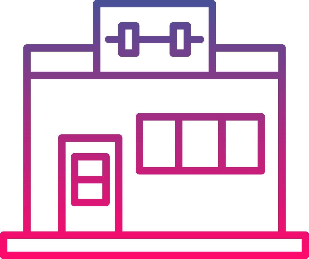 Gym Icon Symbol Art Sign vector