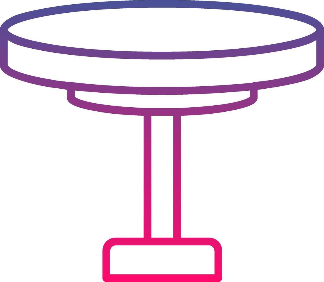 Round Table Icon Symbol Art Sign vector
