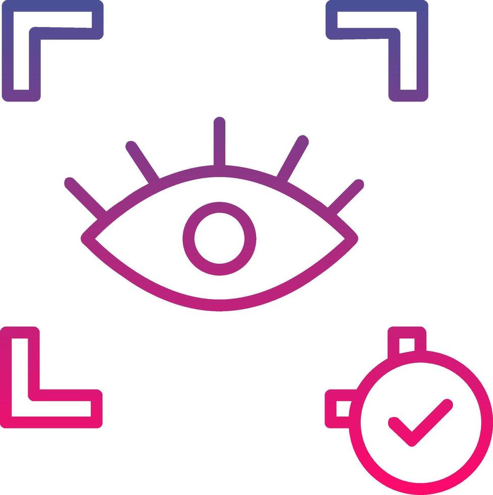 Eye Recognition Creative Icon Symbol Art Sign vector