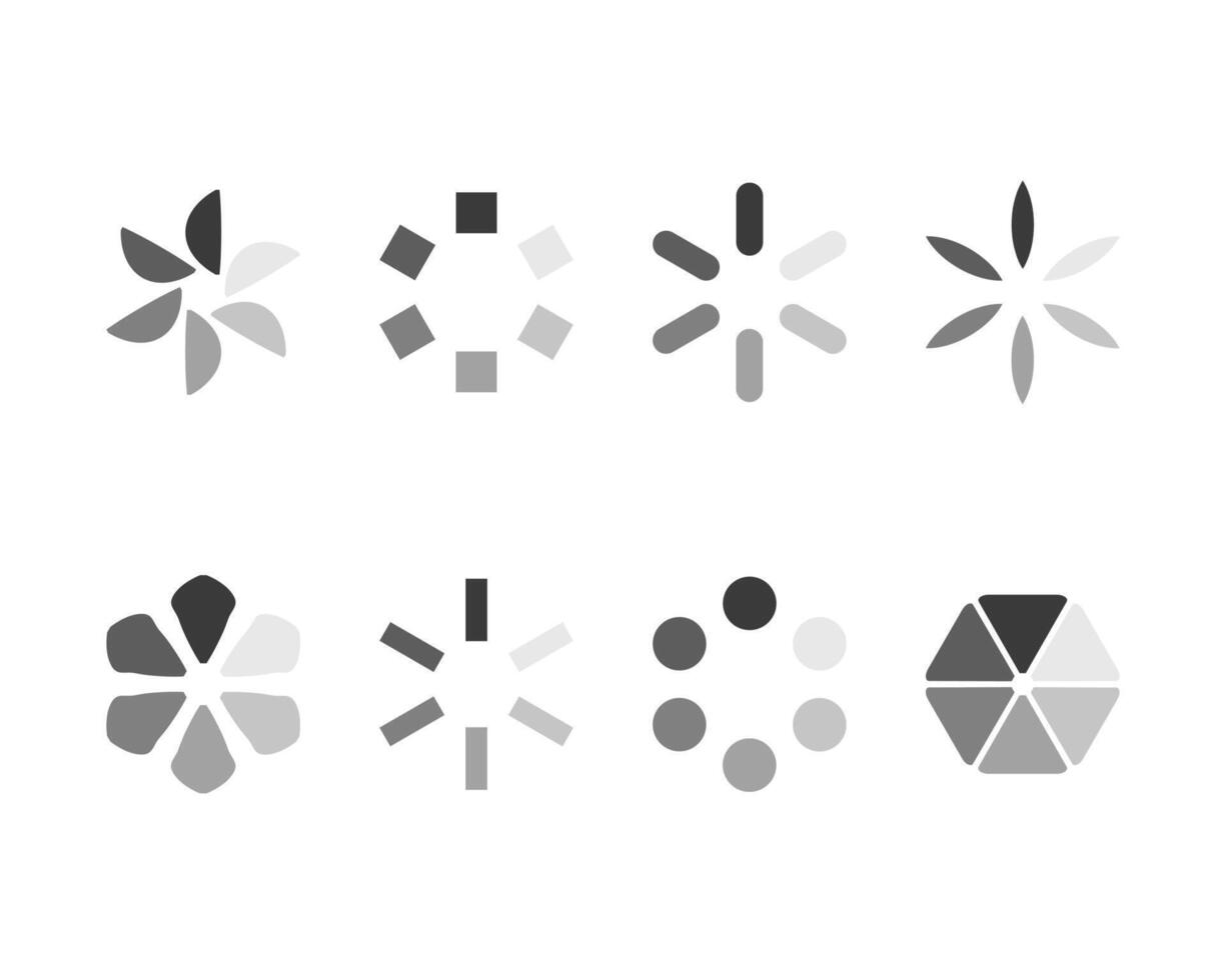 a set of different shapes and colors on a white background vector