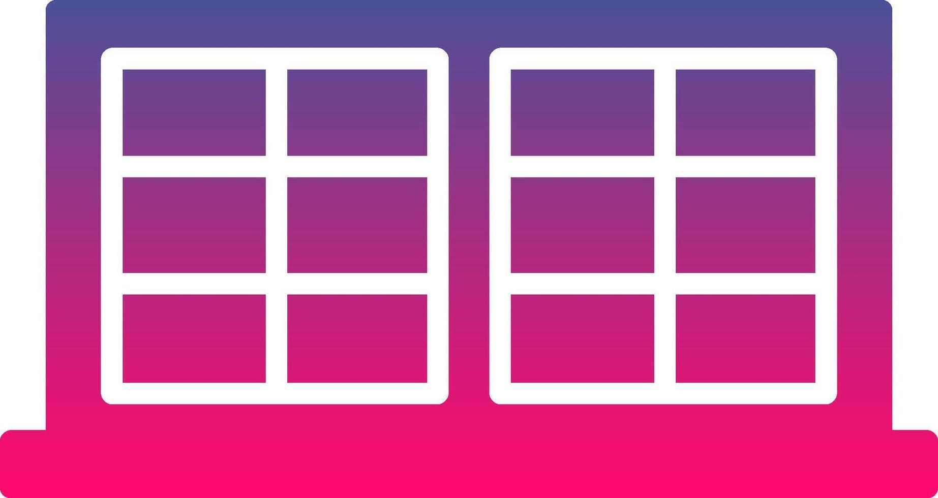 Window Creative Icon Symbol Art Sign vector