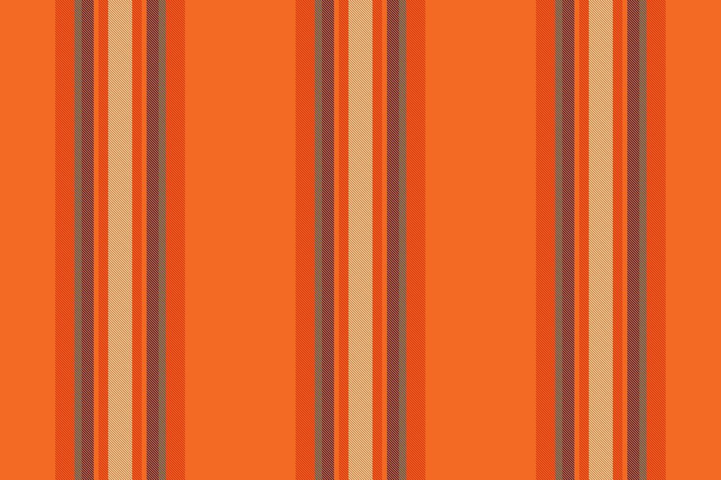 Lrder pattern vertical seamless, infinity fabric stripe. Tedroom lines background textile texture in orange and red colors. vector