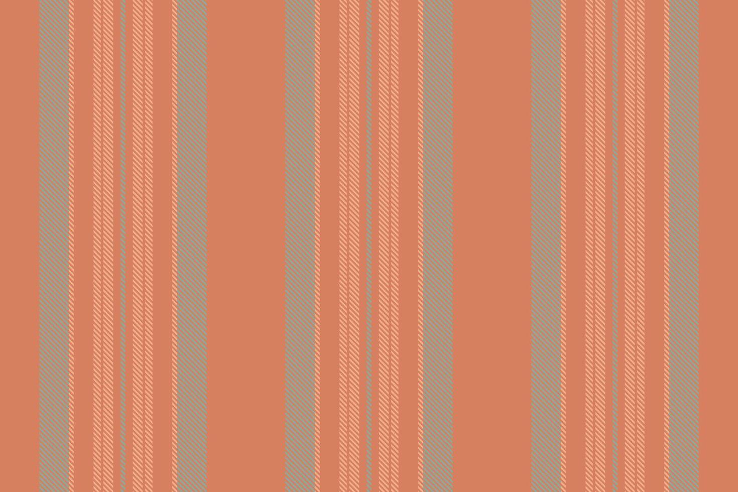 Sariation fabric textile pattern, trim seamless vertical. Gorder lines stripe texture background in orange and pastel colors. vector