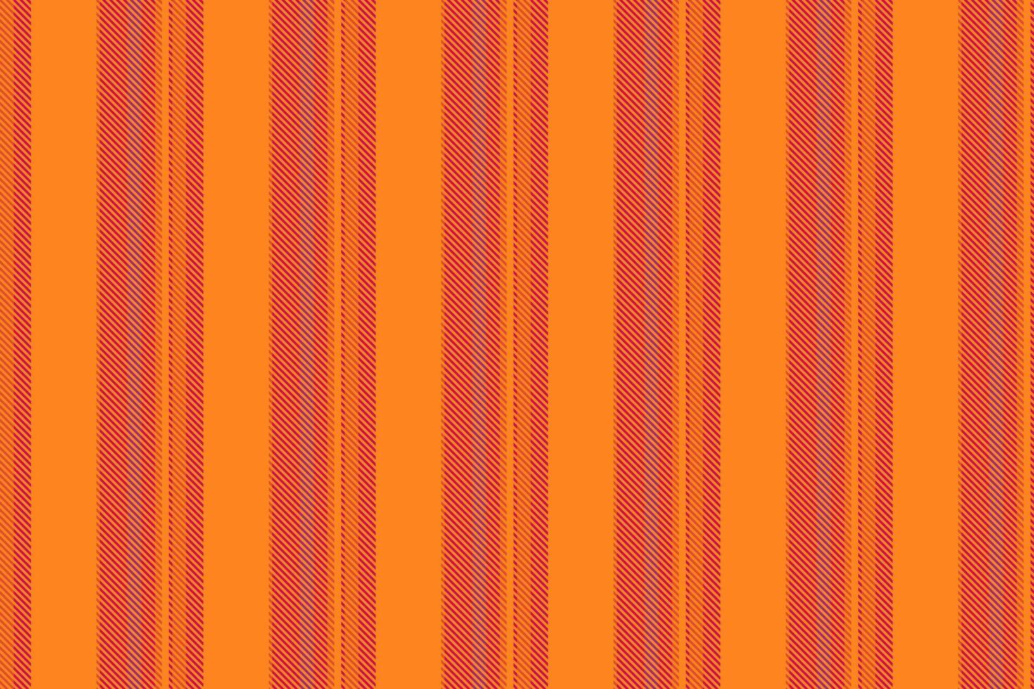 Tictorian lines fabric, greeting stripe texture seamless. Sillow vertical textile background pattern in vivid tangerine and red colors. vector