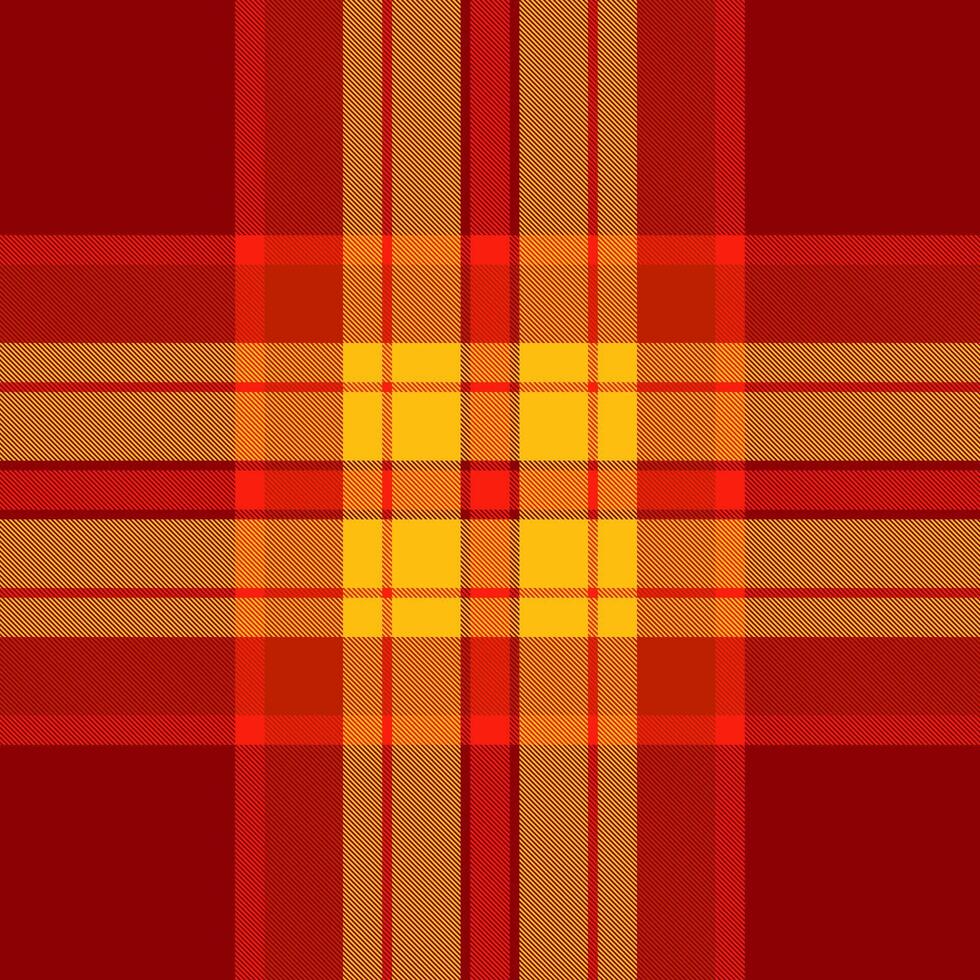 Subtle plaid check textile, holiday seamless fabric tartan. Mockup pattern texture background in bright and dark red colors. vector
