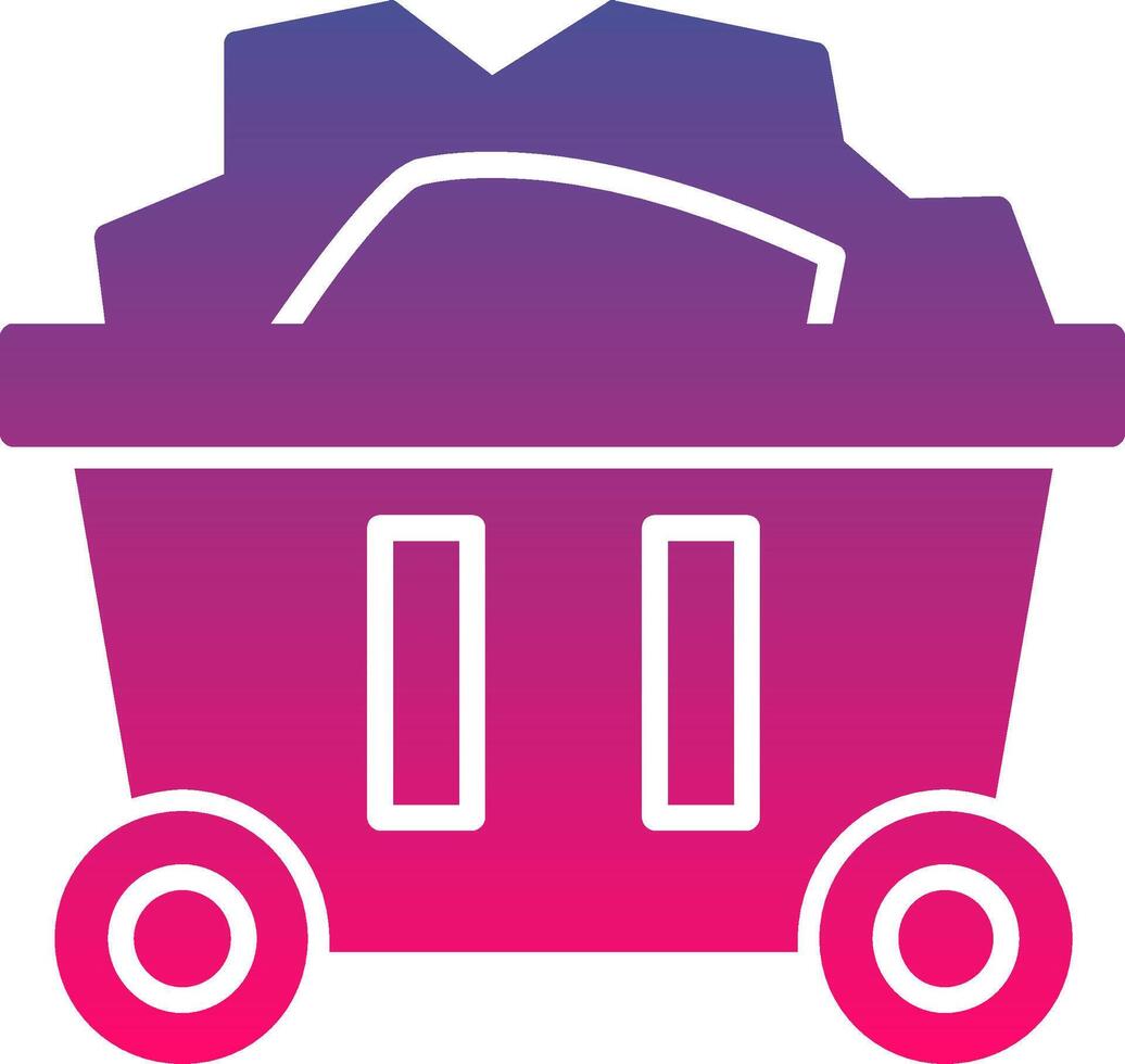 Mining Cart Creative Icon Symbol Art Sign vector