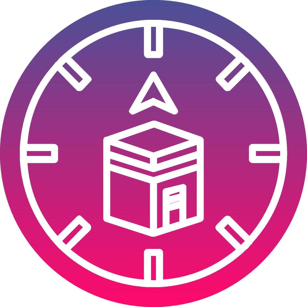Qibla Creative Icon Symbol Art Sign vector