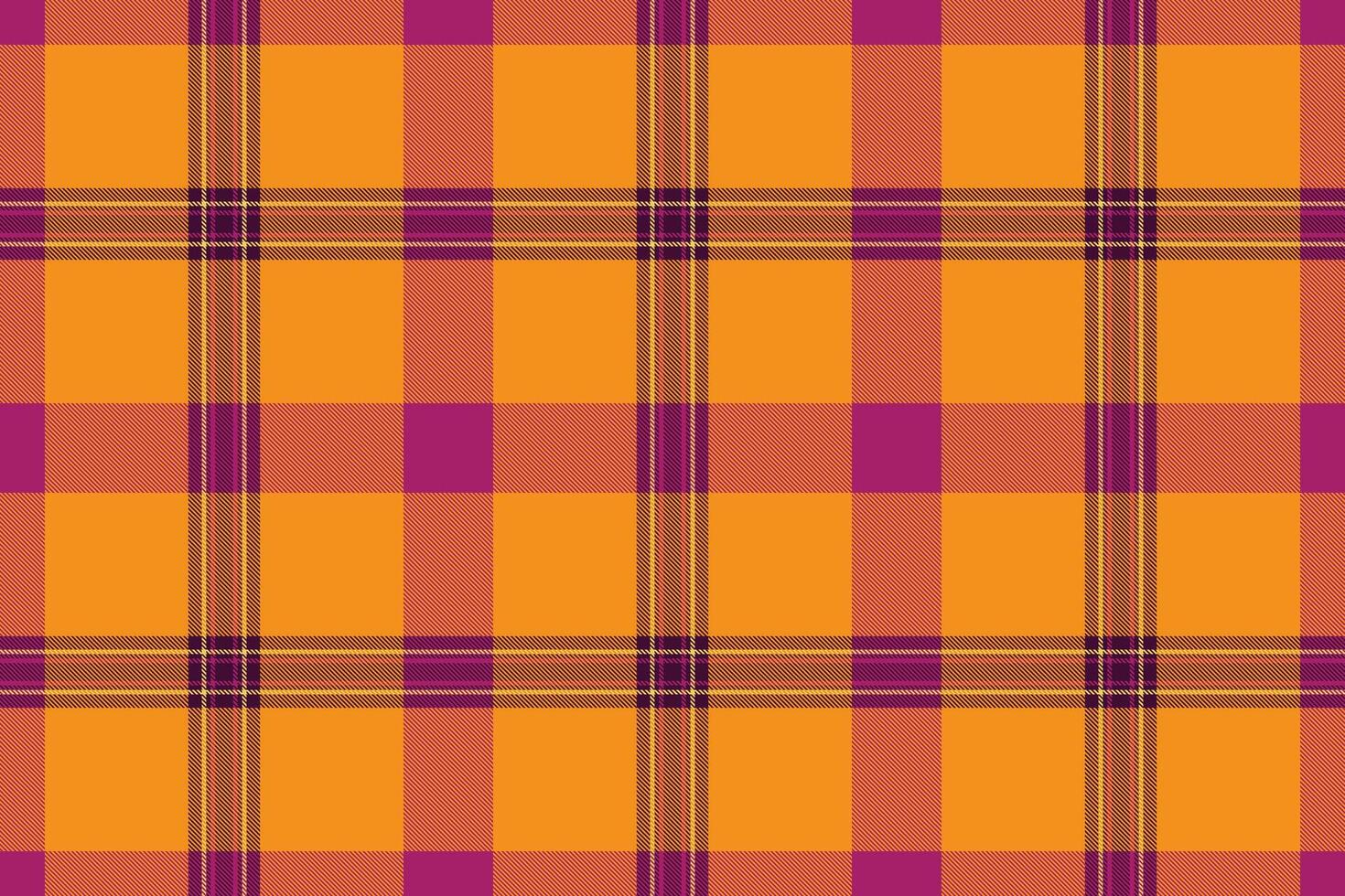 Vibrant orange and purple plaid pattern. Perfect for textile designs, fallthemed projects, or adding a touch of autumnal style to websites and marketing materials. vector