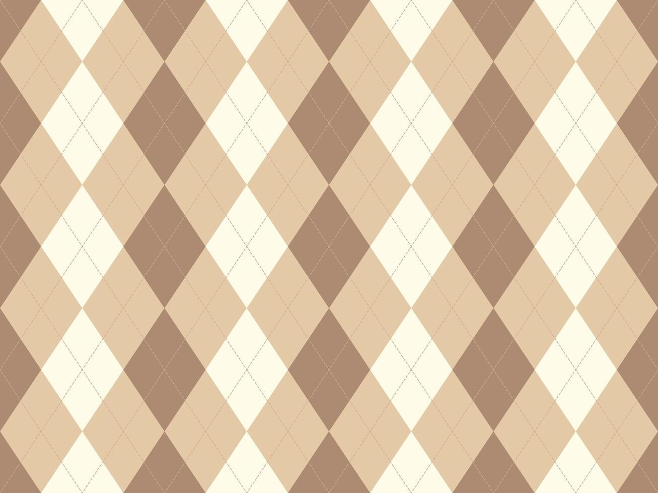 Elegant argyle pattern in soft beige and brown tones. Perfect for backgrounds, textures, or stylish design projects. Subtle, sophisticated, and versatile for various applications. vector