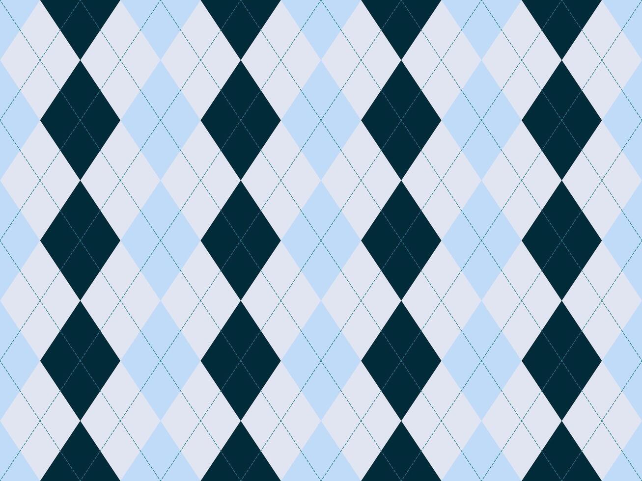 blue and black argyle pattern vector