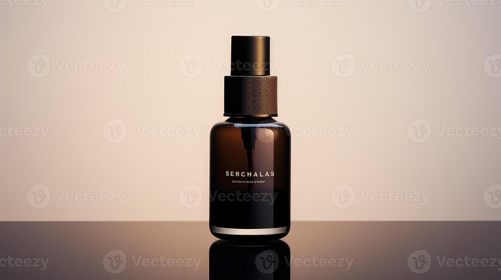 modern beard oil bottle photo