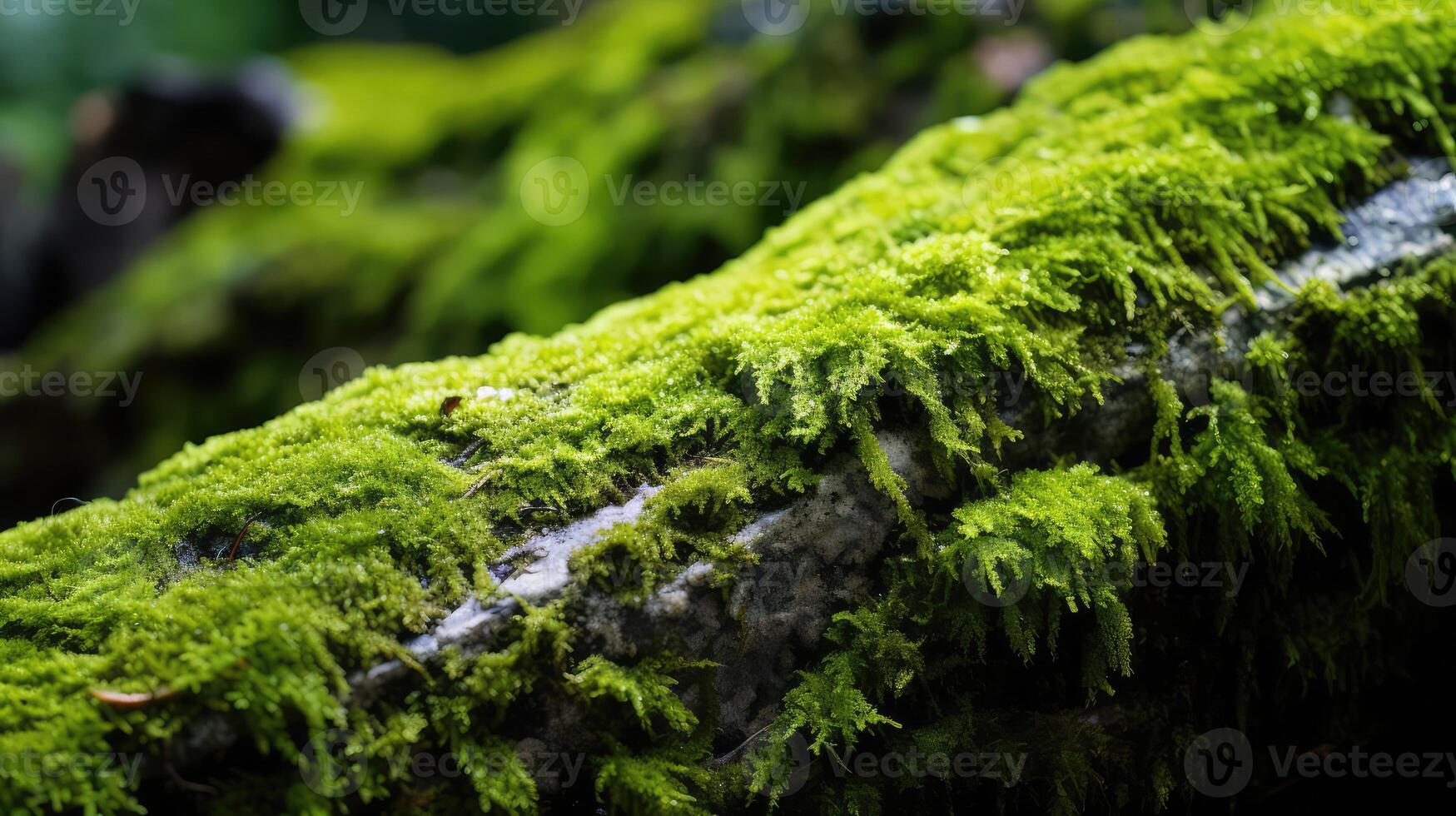 rock green plant photo
