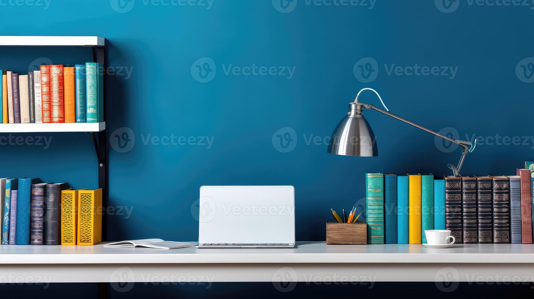 dark modern desk background photo