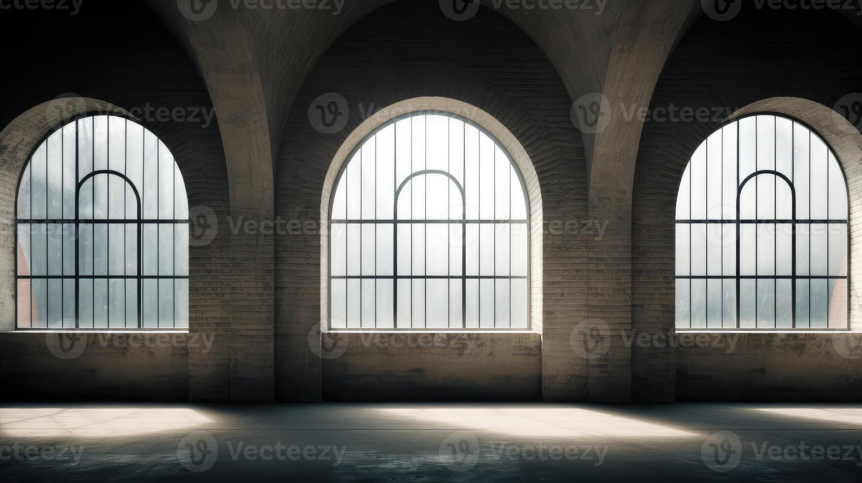 arched polished concrete background photo