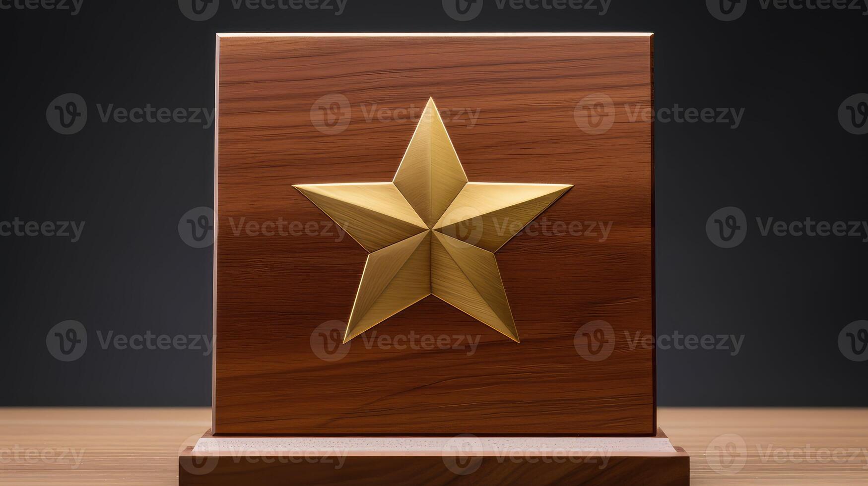 polished gold star emblem photo