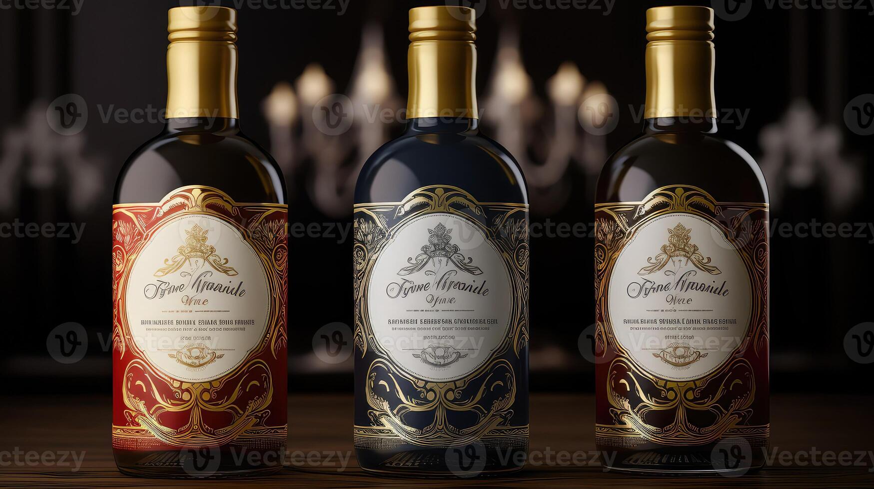 sophisticated bottle label template photo