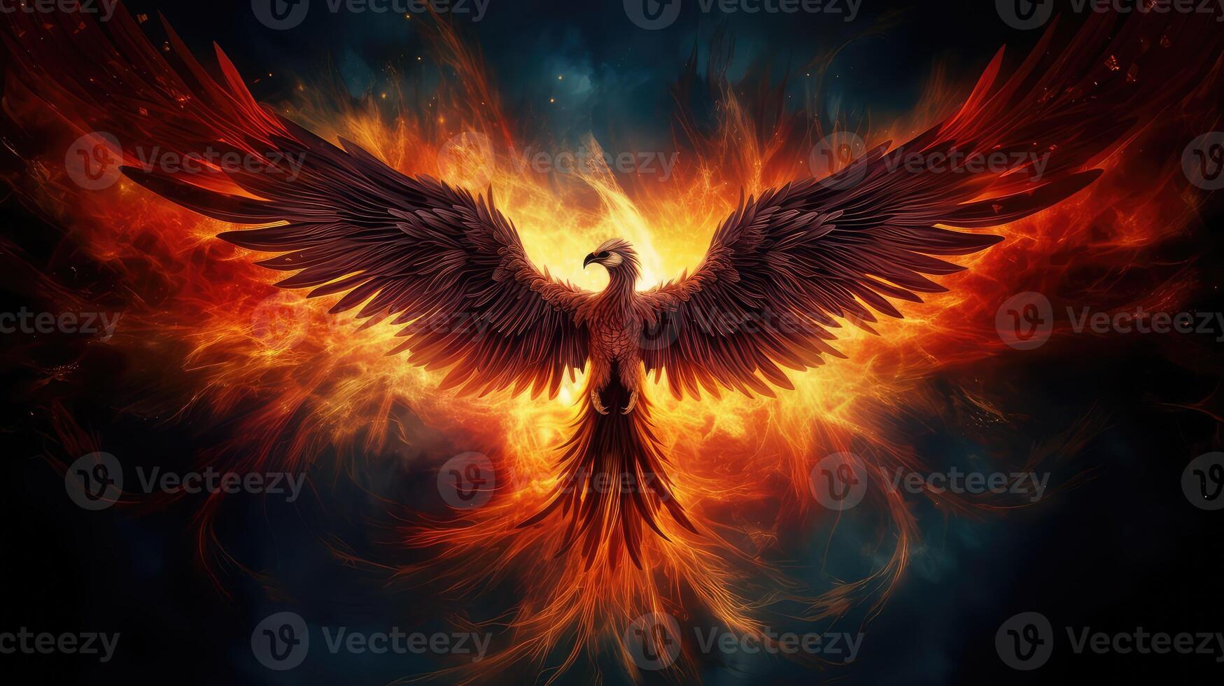 mythical fire bird phoenix photo