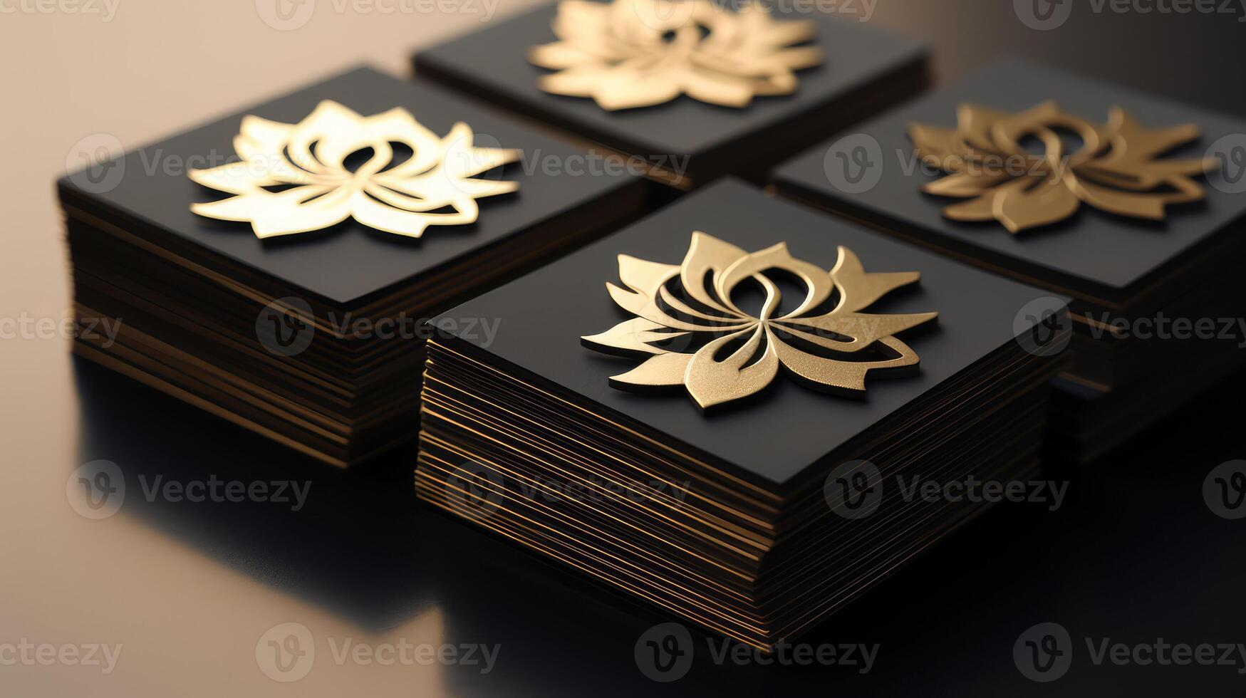 gold lotus white background photo