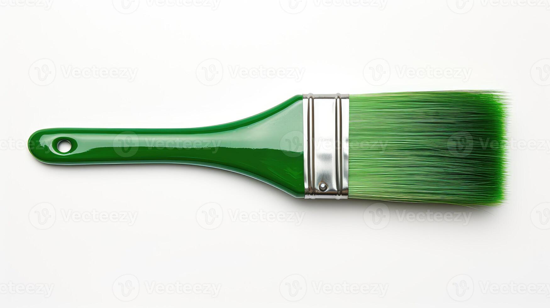 bristles green paint brush photo