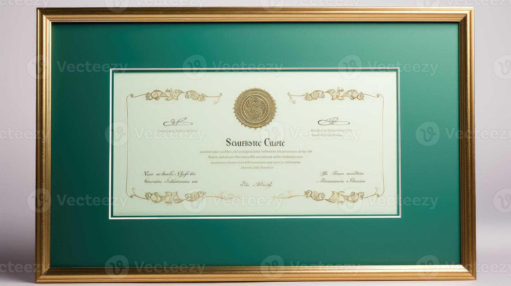 design certificate green photo