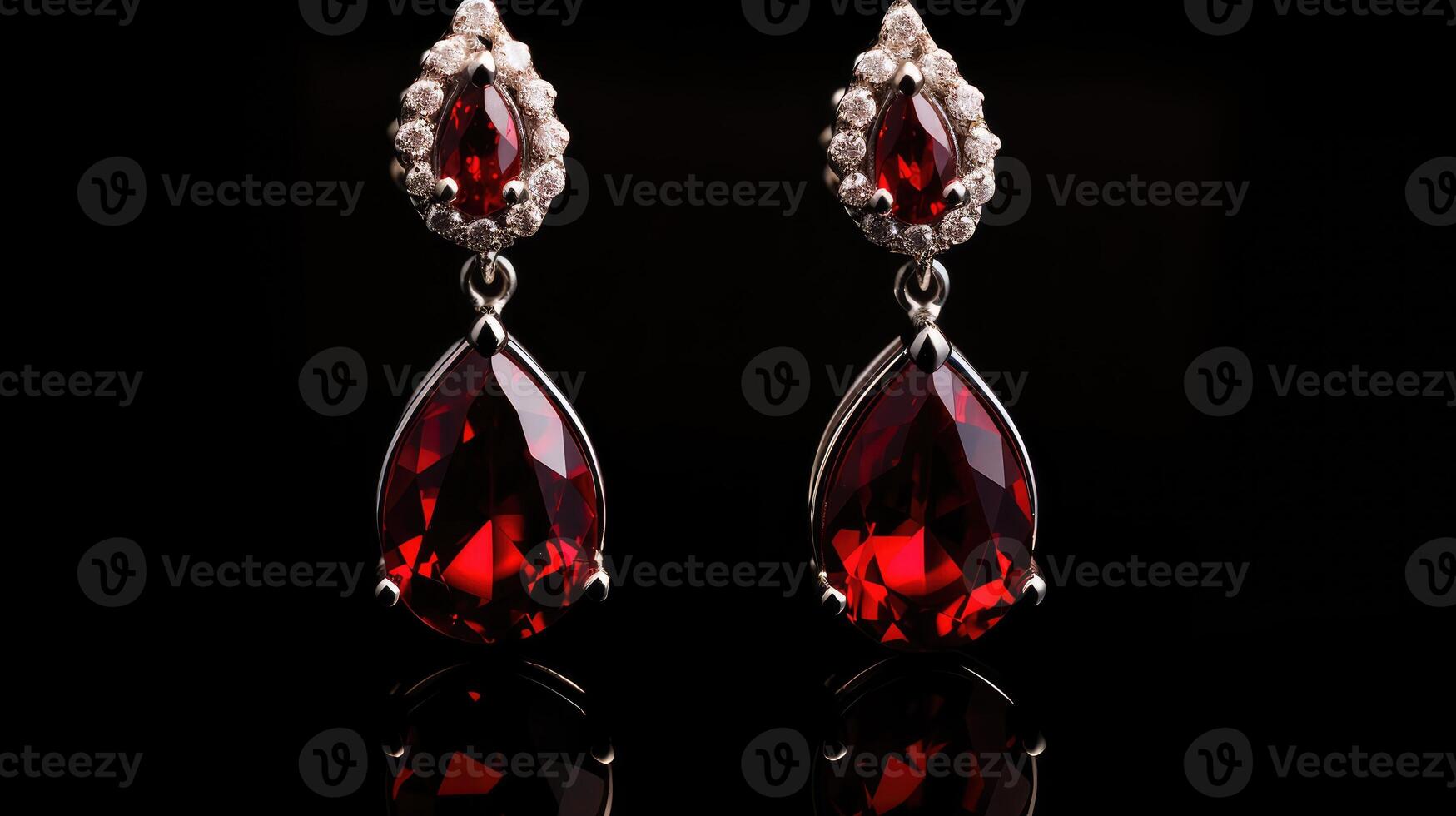 luxury rubies black background photo