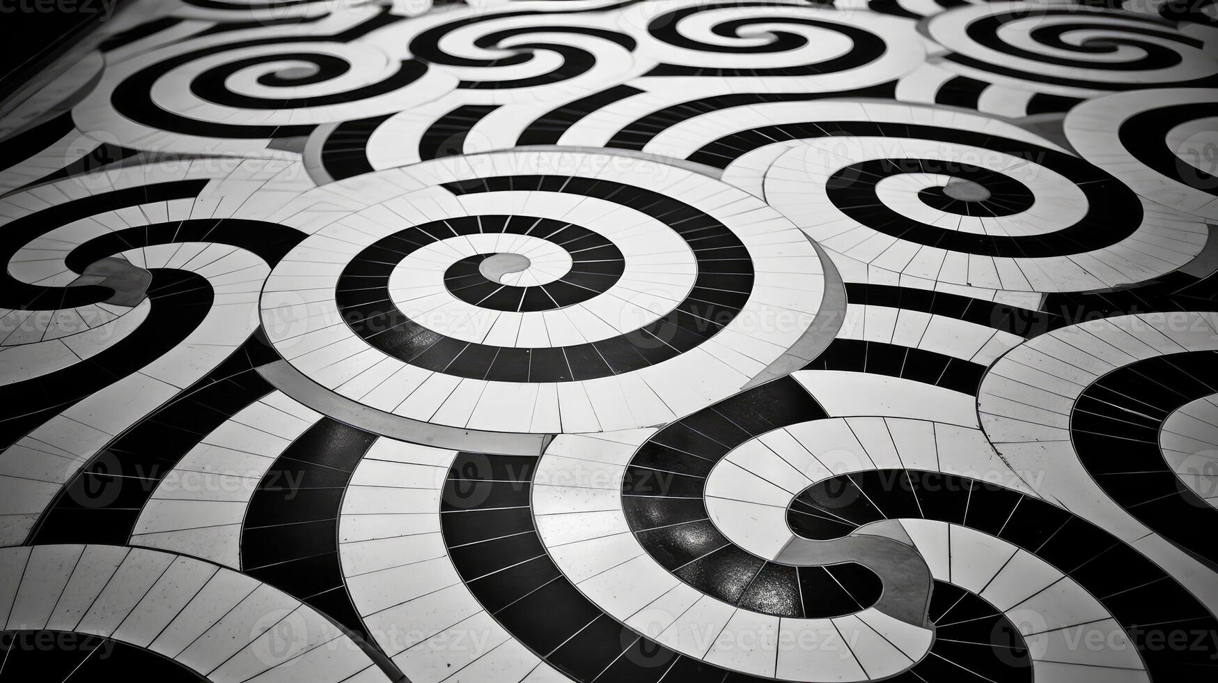 design black and white mosaic photo
