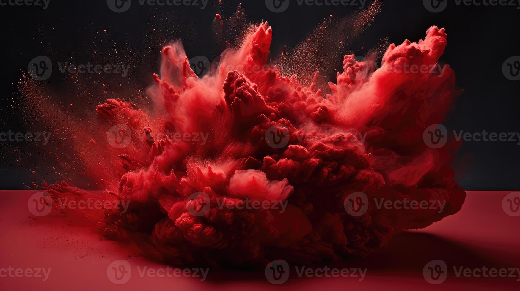 slow red powder explosion photo